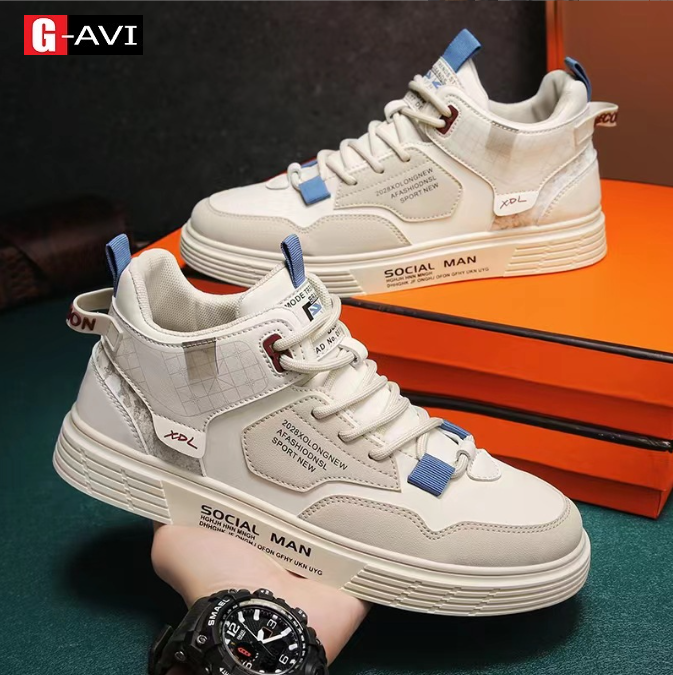 Giày Snekaer Nam Cổ Cao, Giày Bốt Nam JD Phong Cách Mới HOT 2023 AVI - 2260