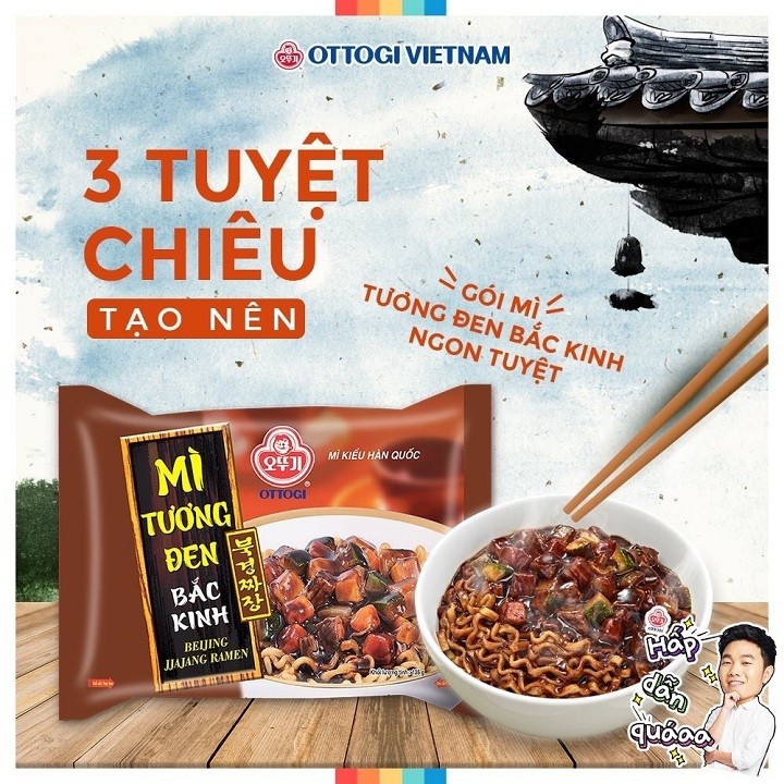 Lốc 5 gói - Mì tương đen Bắc Kinh OTTOGI 135g