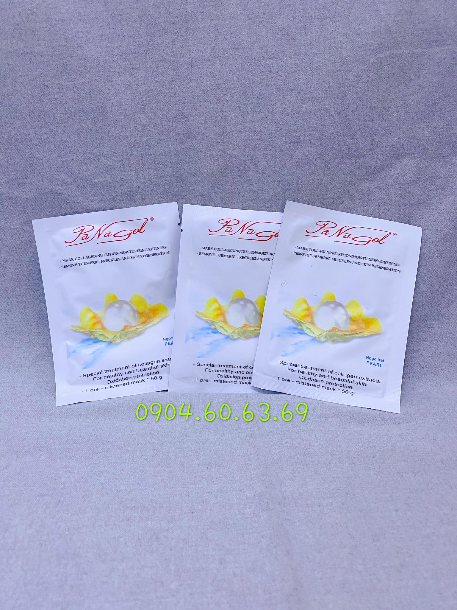 Set 10 miếng mặt nạ dưỡng da ngọc trai panagol pa na gol