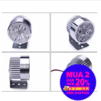 Đèn led trợ sáng, siêu sáng cho xe máy , xe đạp điện 206360 + tặng 1 đèn led gắn van xe k 131.