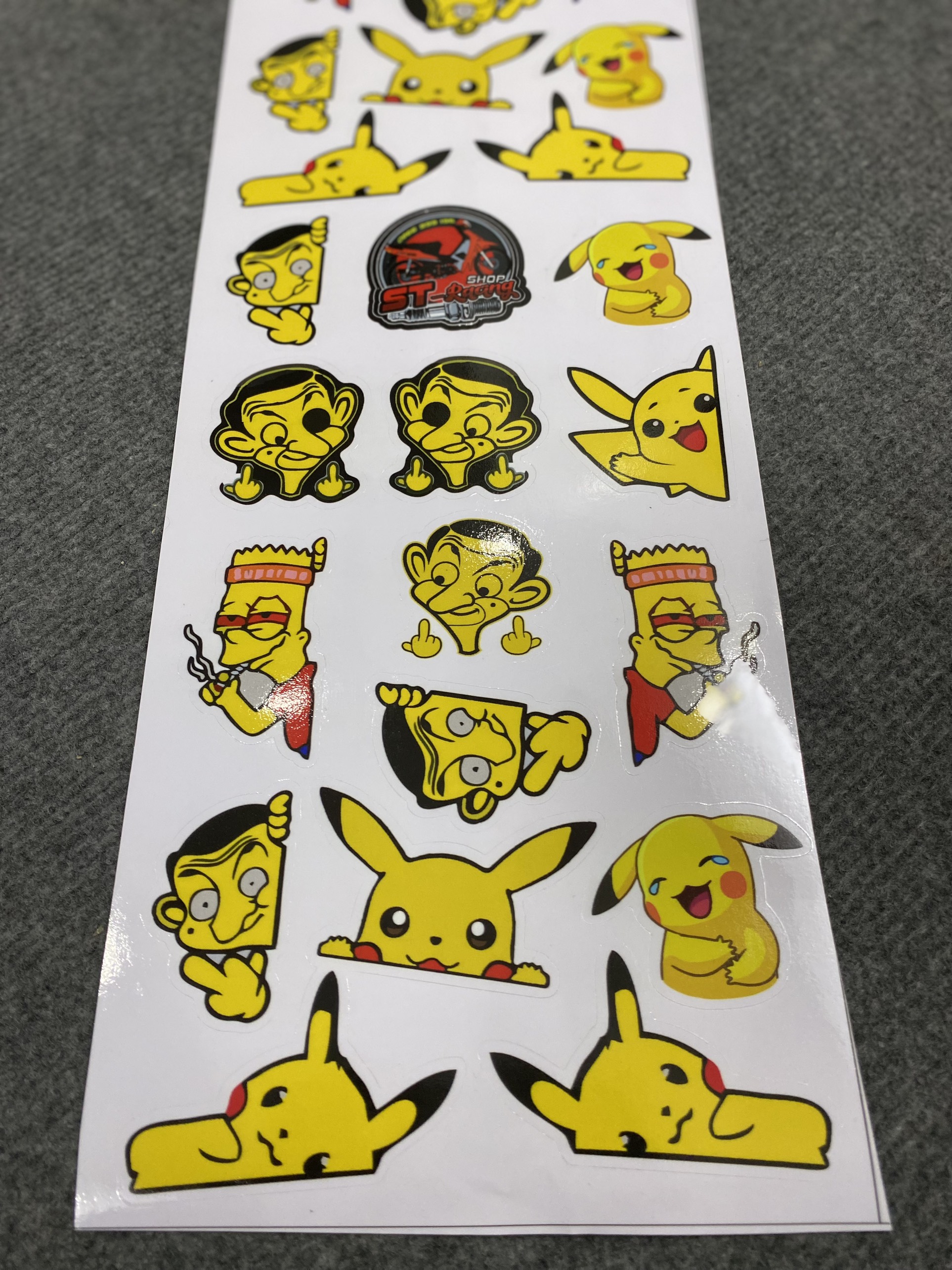 Bảng tem Stick, Logo trang trí xe PIKACHU