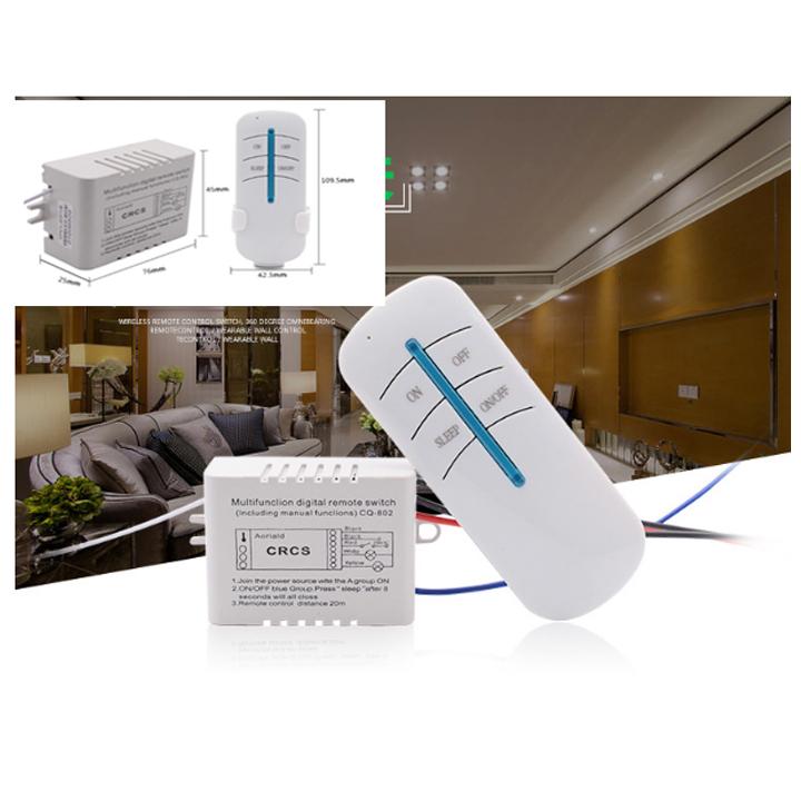 Bộ 2 sản phẩm công tắc điều khiển từ xa 1 kênh và công tắc điều khiển từ xa 2 kênh Sunha CT1979