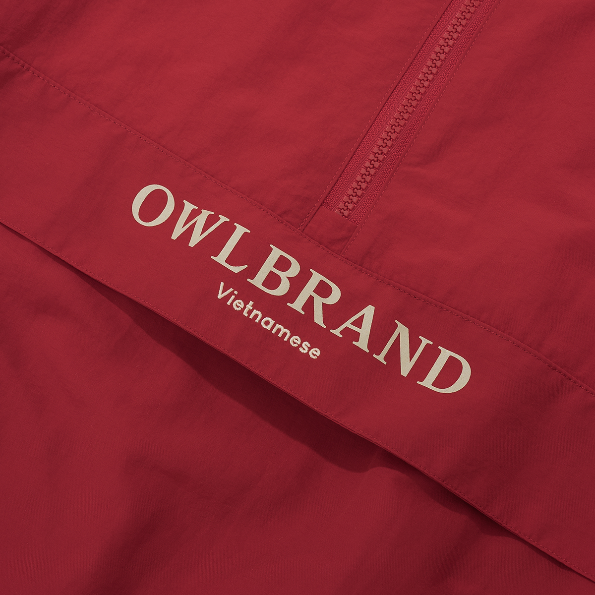 Áo khoác dù Owlbrand Halfzip/Đỏ