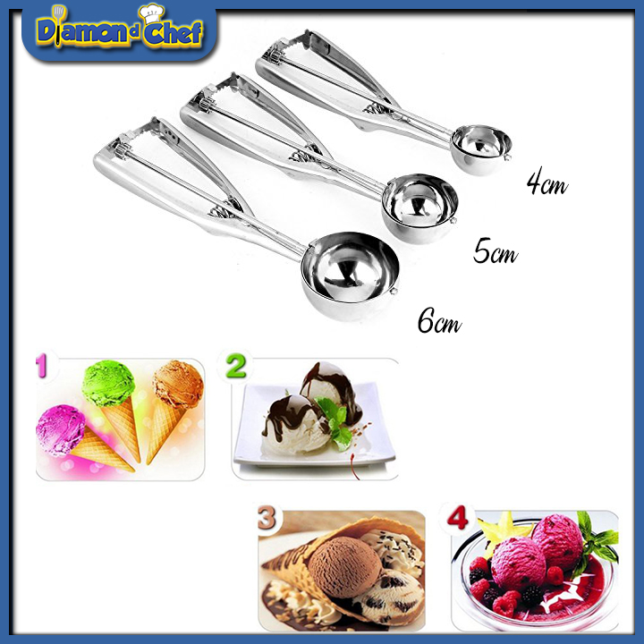 Dụng cụ múc kem inox 4cm