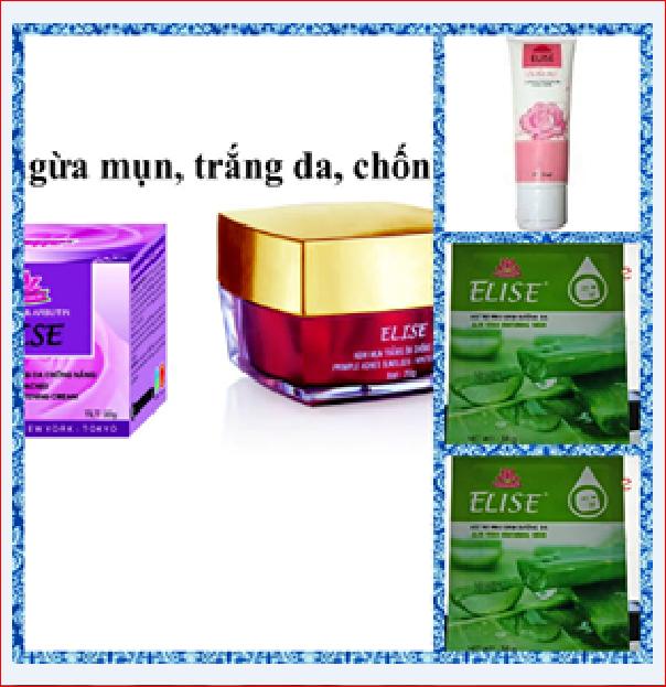 Bộ dưỡng da Elise ( kem dưỡng da 20g, sữa rửa mặt, mặt nạ)