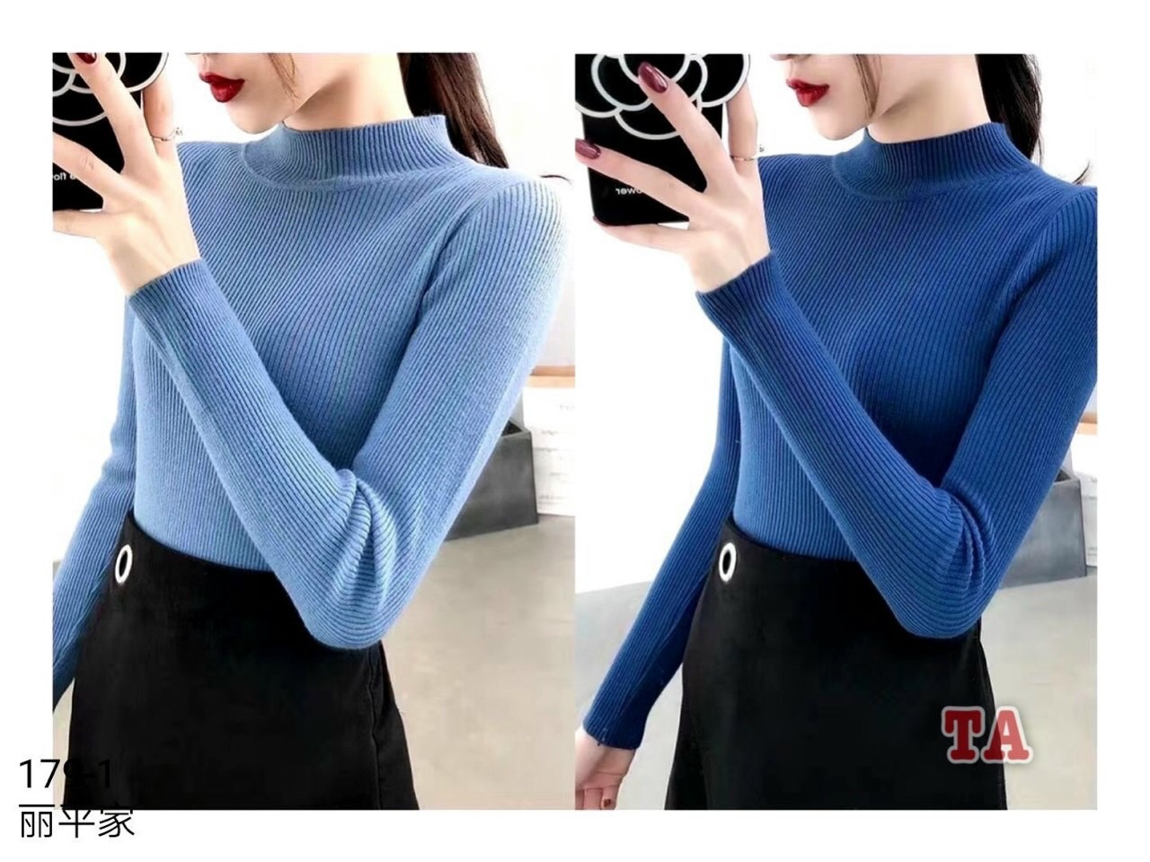 Áo len cổ 3 phân hàng Quảng Châu