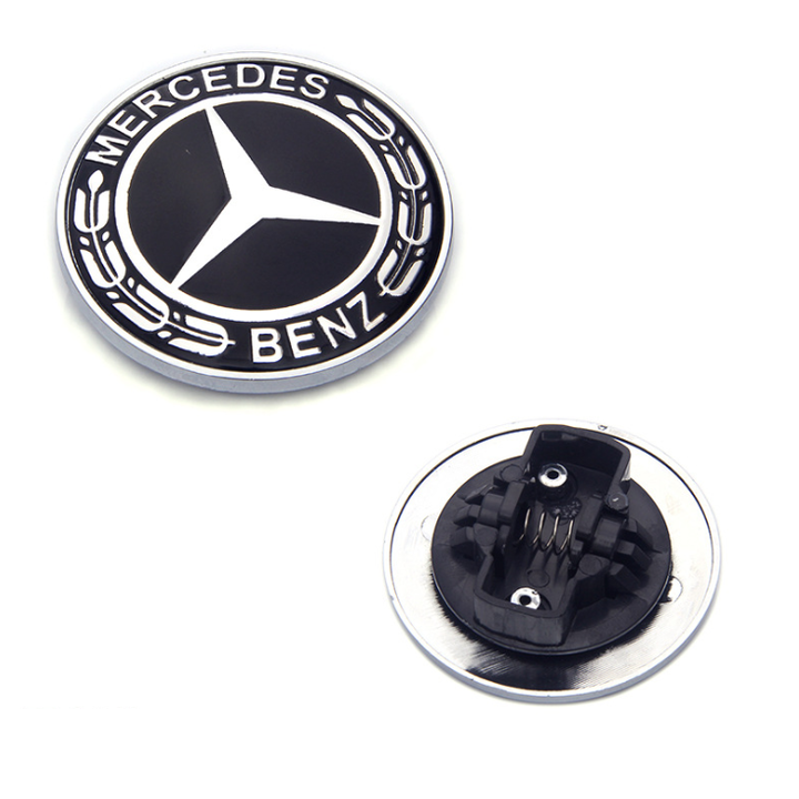 Logo nắp capo đầu xe ô tô-Mercedes W204 - Đường kính 57mm