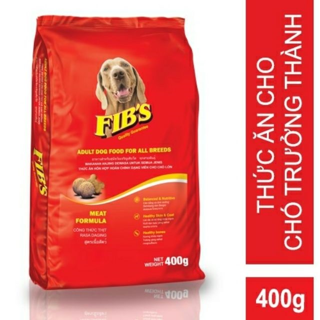 Thức ăn hạt khô đồ ăn cho chó lớn fib's 400g