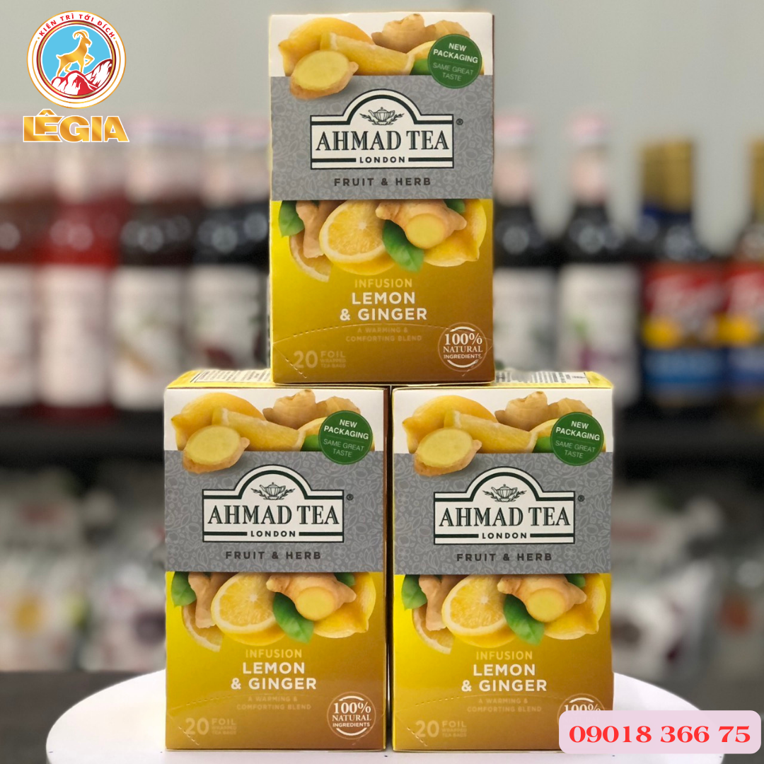 Trà thảo dược ahmad chanh và gừng 40g - ahmad lemon & ginger tea