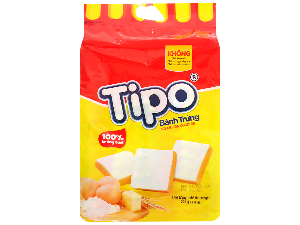Bánh trứng Tipo gói 220g