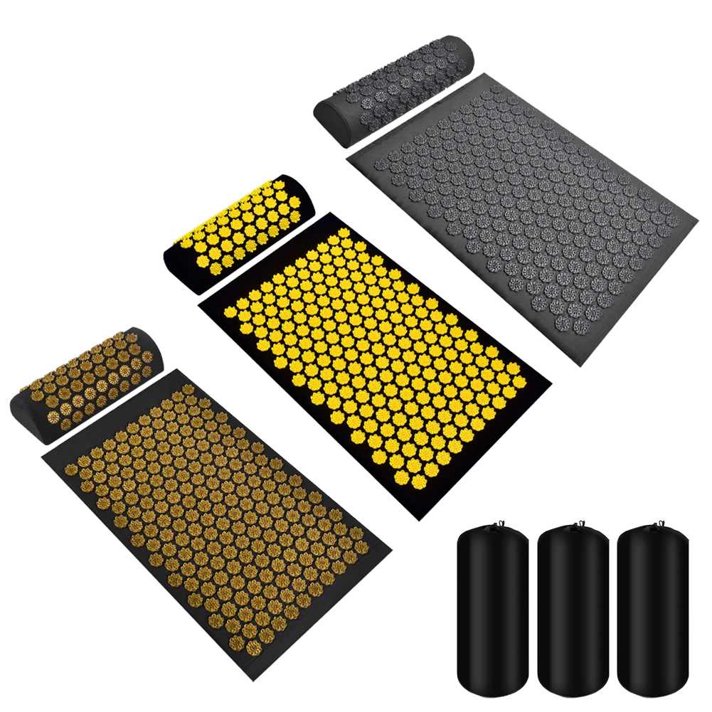 【cw】 Massage Mat Acupressure for Back Neck Needle Acupuncture Pad Pillow Set Kuznetsov Applicator Spike Massager