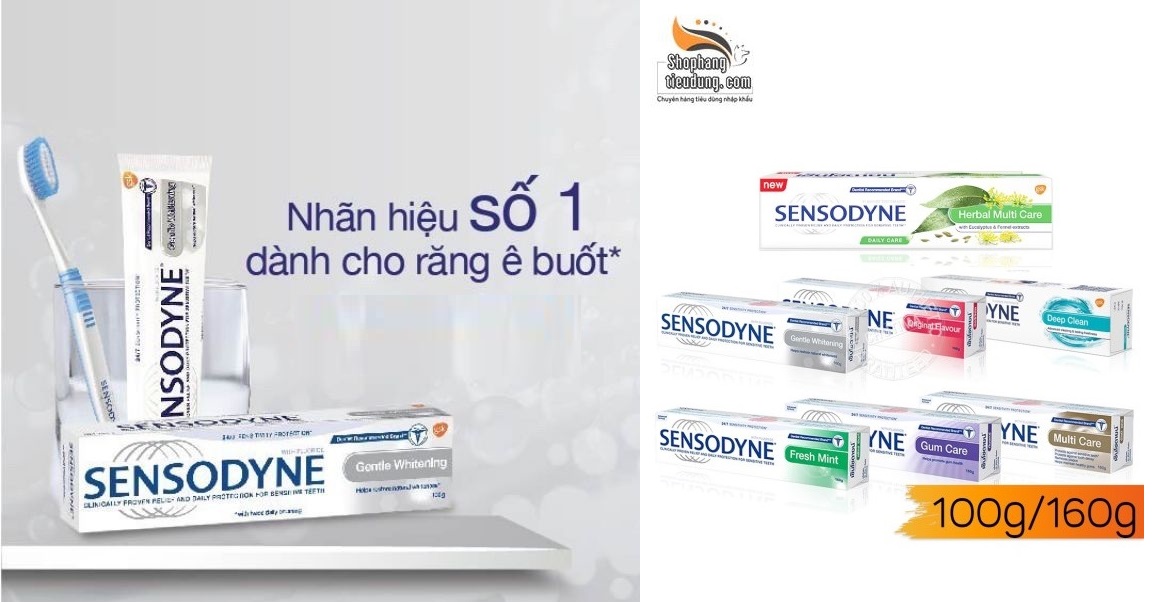 [HCM]Combo 2 tuýp kem đánh răng Sensodyne 100g(CHÍNH HÃNG NHẬP KHẨU THÁI)