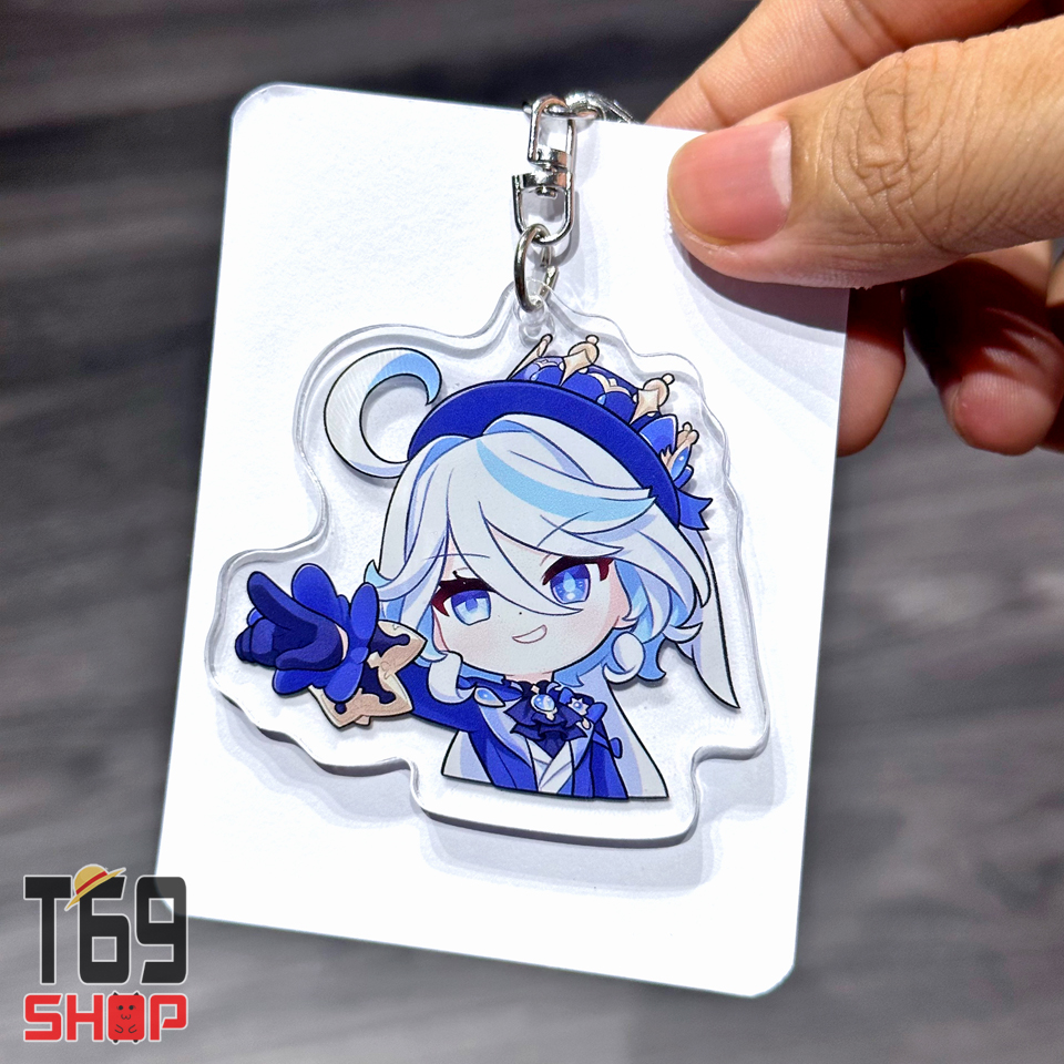 Móc khóa mica Furina - game Genshin Impact (Loại cao cấp - Hình in ép giữa 2 mặt mica) [T69 Shop]