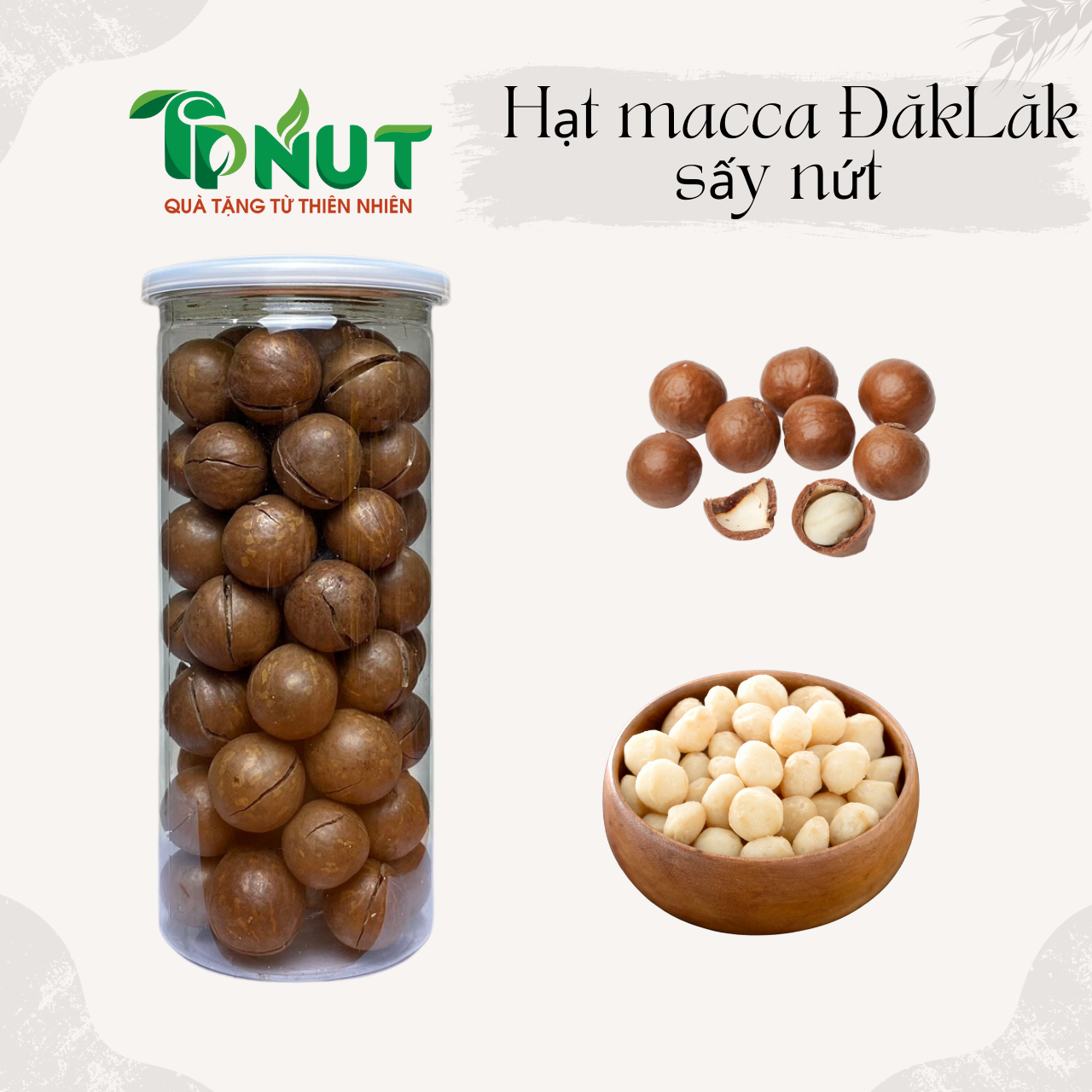 500g Hạt macca ĐăkLăk sấy nứt size trung