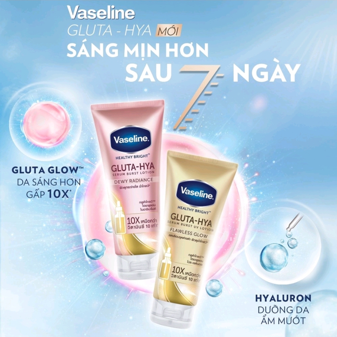 Sữa Dưỡng Thể Vaseline Healthy Bright Gluta HYA Serum 10X