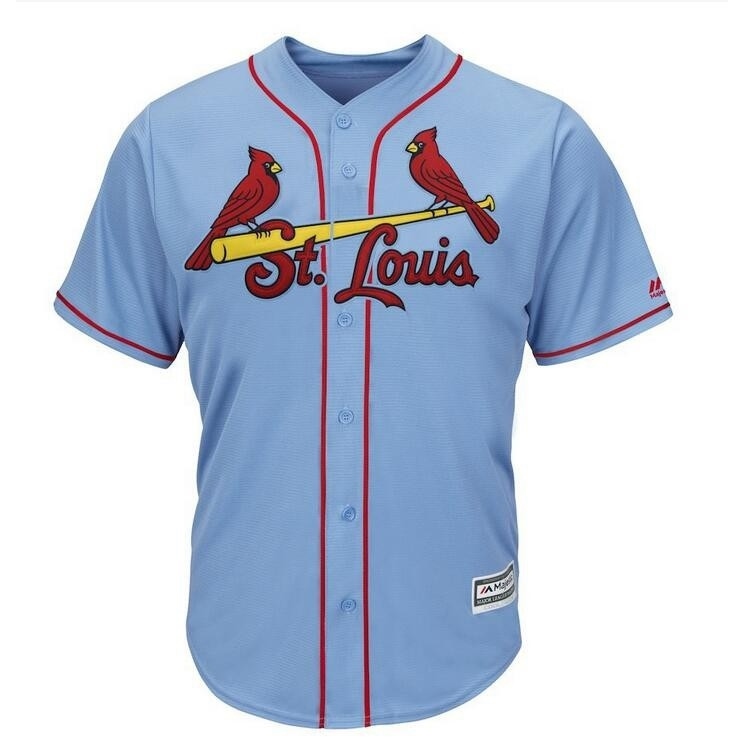 Mens St. Louis Cardinals Baseball Jersey White Grey Red Blue