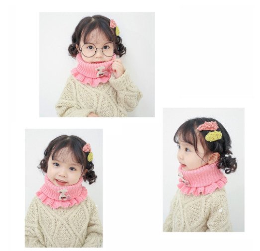 Khăn len cổ nhún dạng ống hình hươu