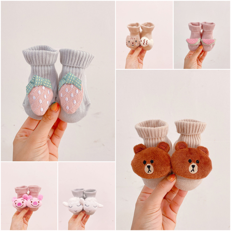 Giá bán Tất Trẻ Em Hình Thú Cao Cổ 100% Cotton Chống Trơn Trượt Hàng Xuất Nhật Tất Cho Bé Trai Bé Gái Từ 0- 8 Tháng PK37