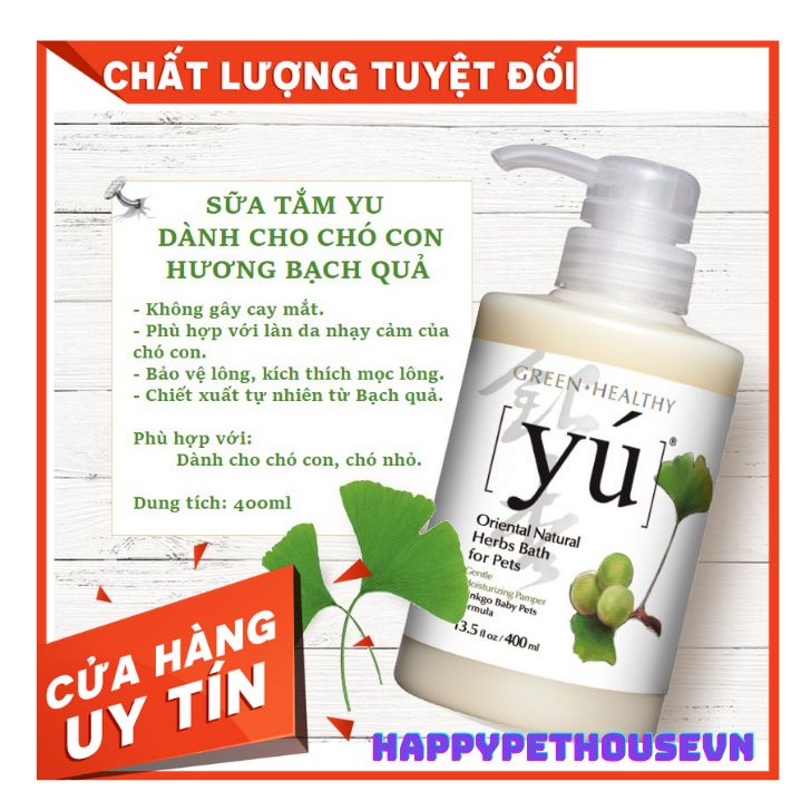 Sữa tắm cao cấp cho thú cưng chó mèo Yu 400ml