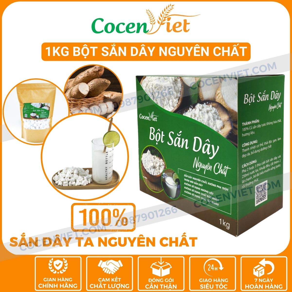 Bột sắn dây nguyên chất, 1kg bột sắn dây thơm ngon sắn dây là bột dinh dưỡng tốt cho sức khỏe bsd01 reneva