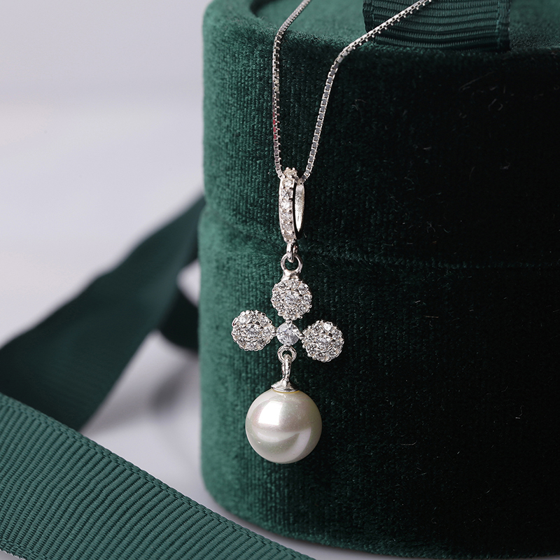 Dây chuyền Bạc 925 đính ngọc trai thương hiệu Opal