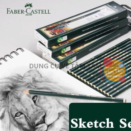 Bút Chì phác thảo, bút chì đen Castell 9000, Faber Castell-Dụng cụ vẽ Tâm Tâm