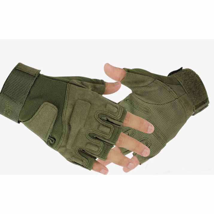 Găng tay xe máy cụt ngón gù vải BlackHawk