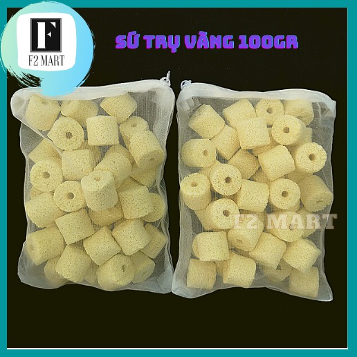 Vật Liệu Lọc bể cá Sứ Trụ Vàng 100gr