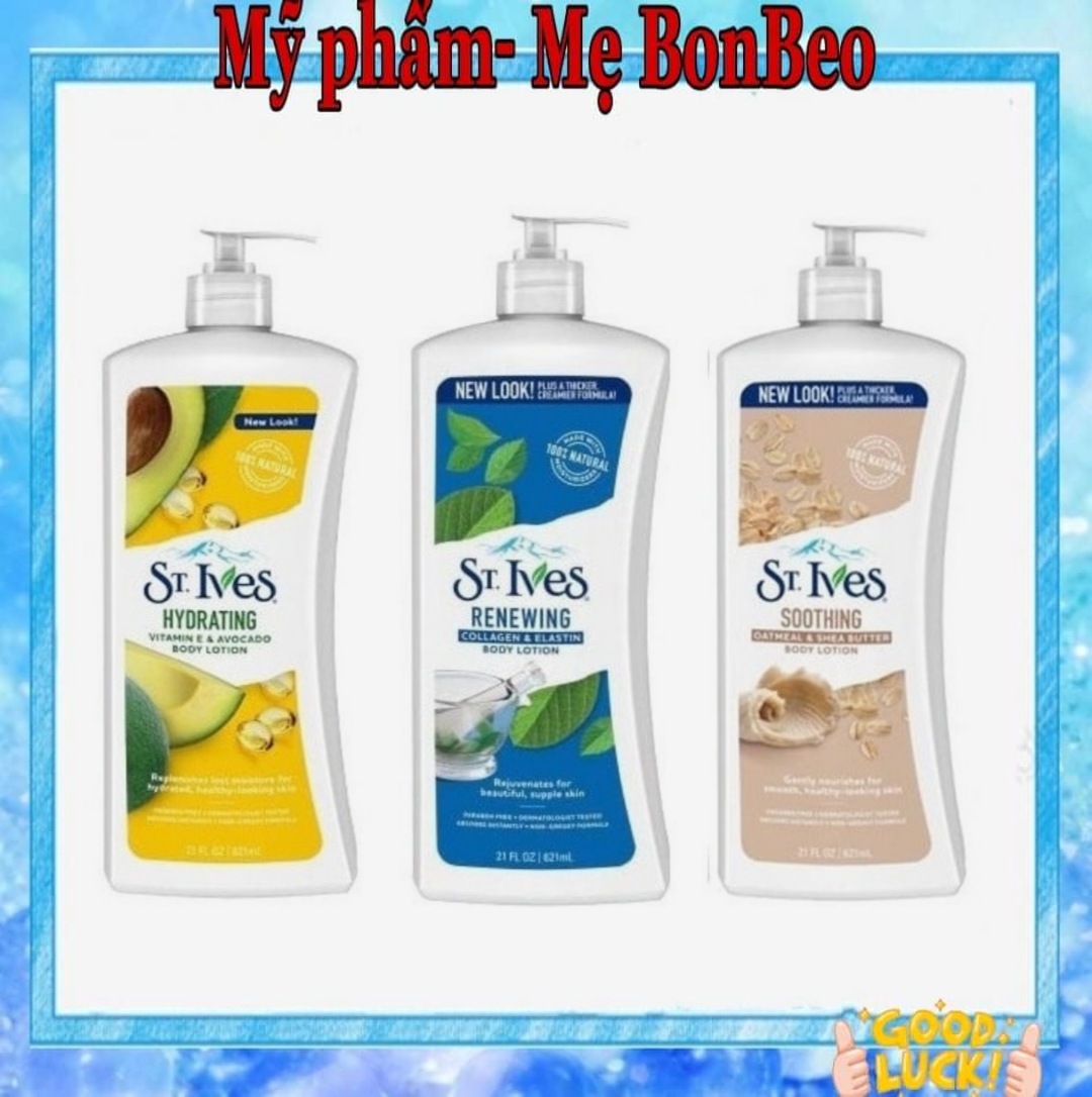 (Mẫu mới) Sữa Dưỡng Thể Toàn Thân STIVES 621ml