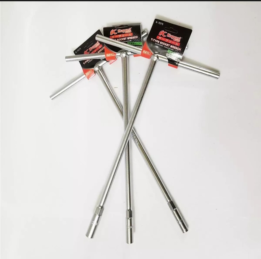 Cần chữ t vặn mở bulong thương hiệu kapusi nhật bản tay dài từ 8 - 19mm chuyên dụng để vặn mở, siết bu lông, đai ốc, tuýp chữ t vặn ốc kapusi