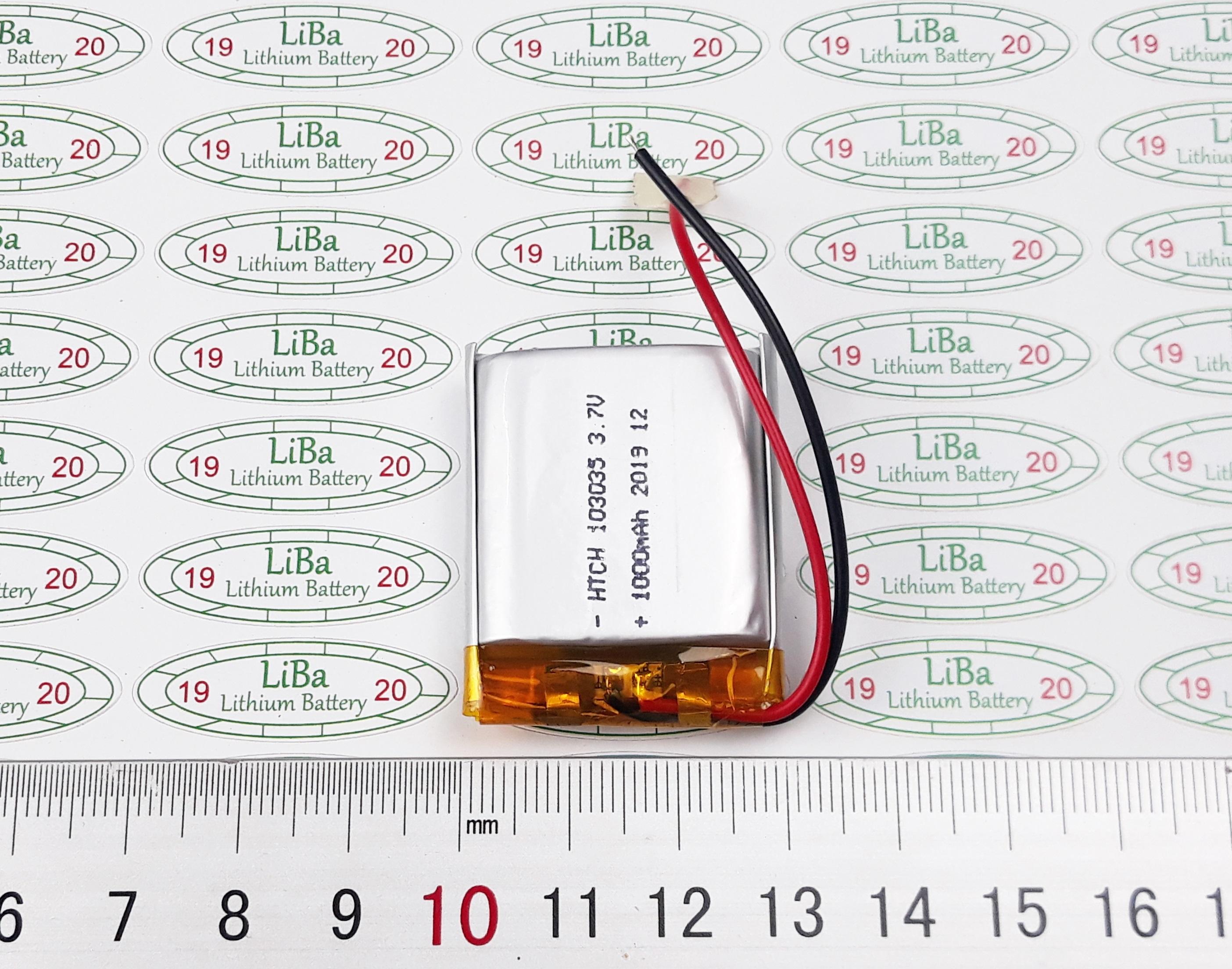 Pin lipo 3.7v 1000mah ... 400mah 30x35mm - liba