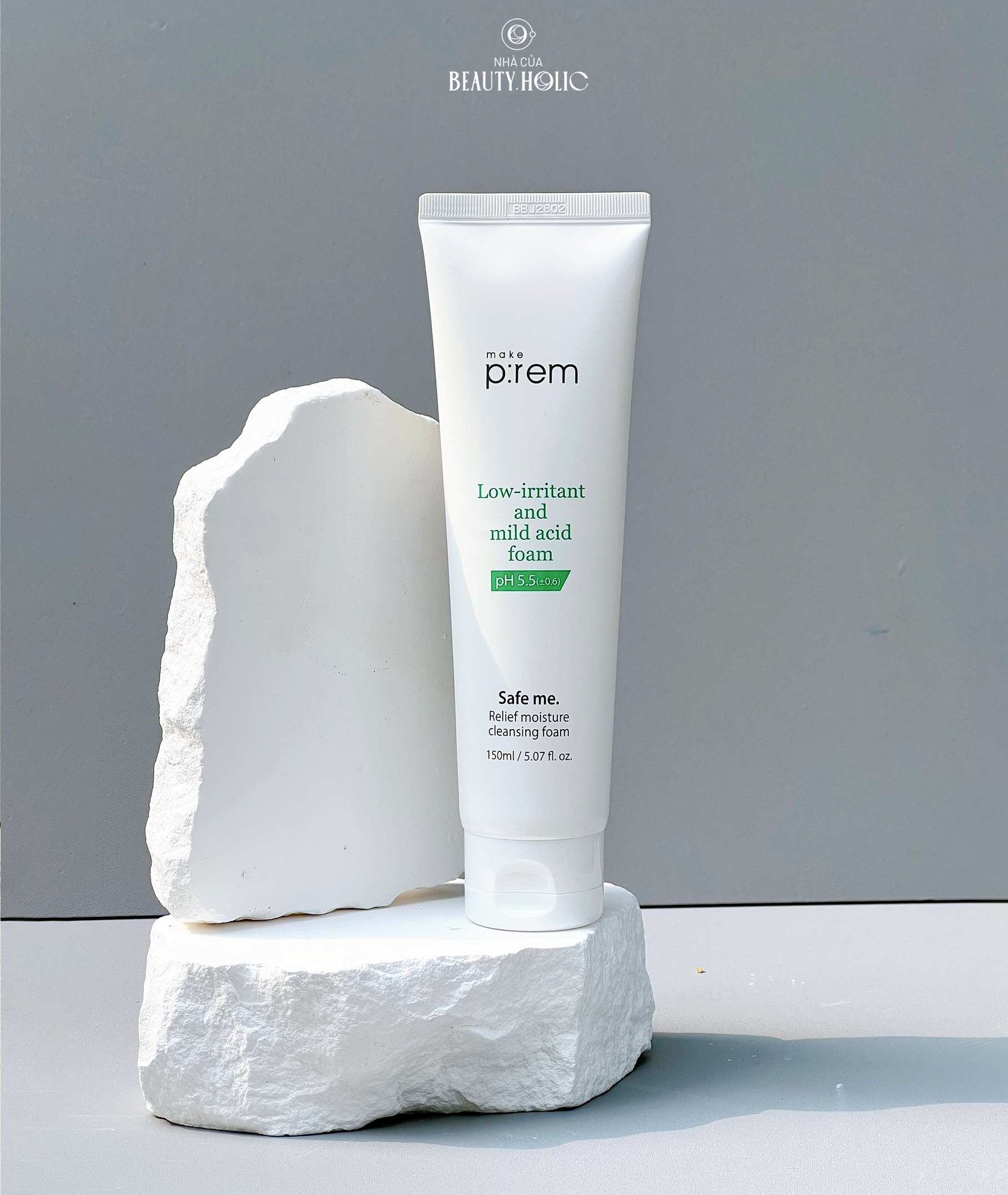[Nhacuabeautyholic] Sữa rửa mặt MAKEPREM SAFE ME RELIEF MOISTURE CLEANSING FOAM