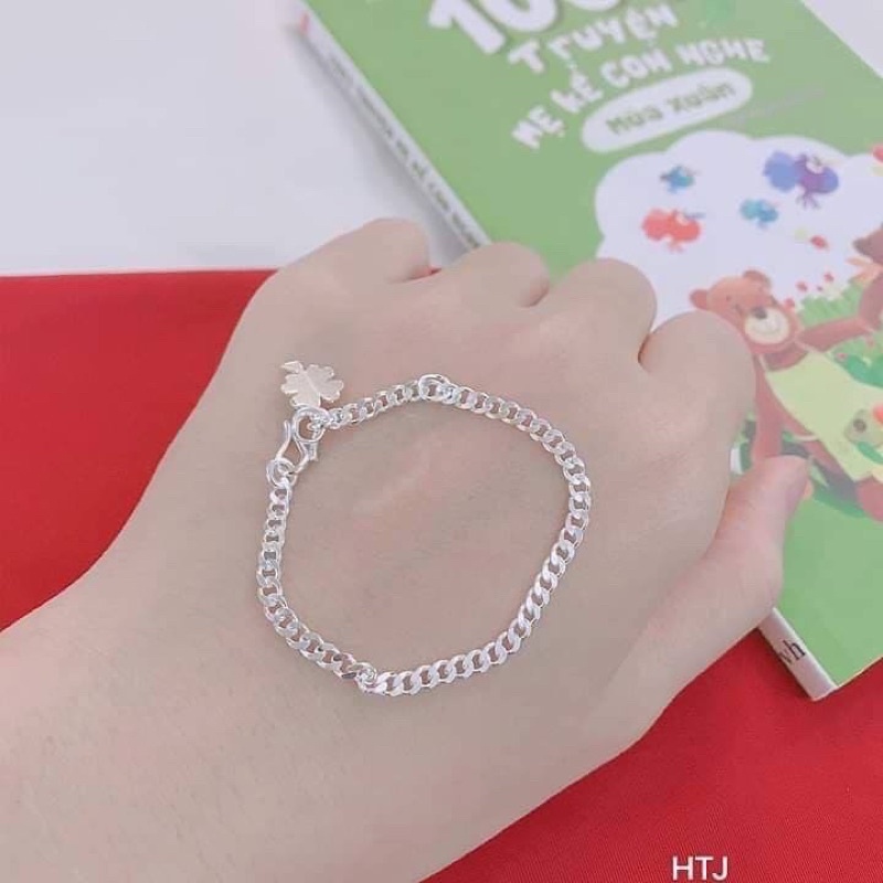 Lắc tay họng đơn cho bé chuẩn bạc ta (ảnh thật)