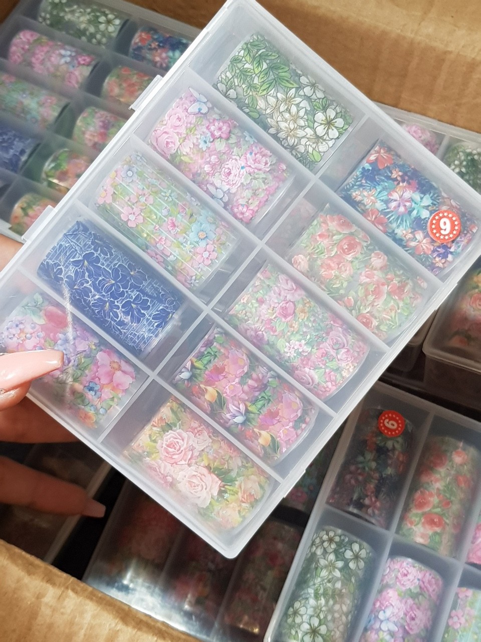 Phoi foil dán trang trí móng nhiều sắc màu - loại lớn - dán trang trí móng