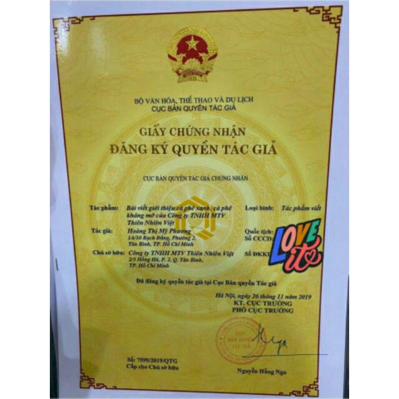 Cà phê xanh hộp 30 gói