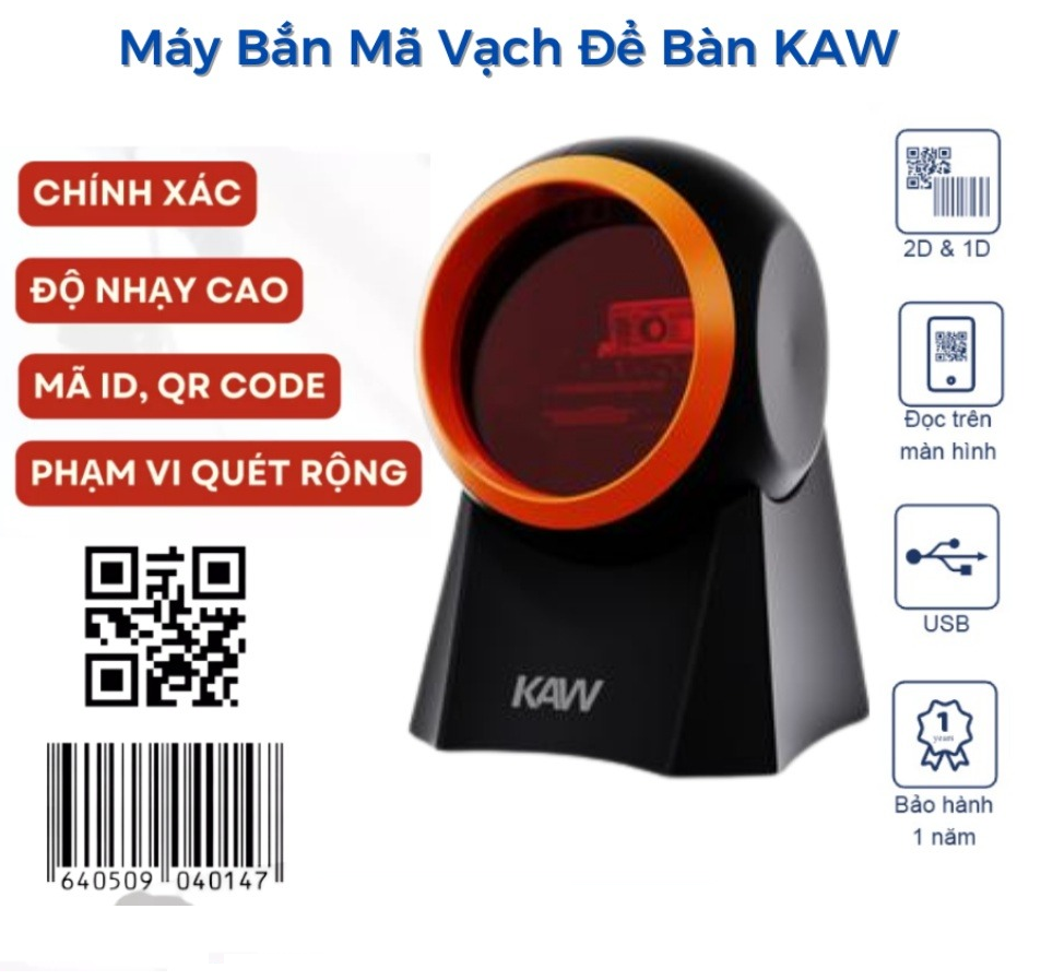   GIÁ TỐT  Máy Bắn Mã Vạch - Máy Đọc Đa Tia Để Bàn - Máy Quét Mã Vạch Hàng Hóa - dùng công nghệ KAW- CMOS Mới - Tiết kiệm chi phí 