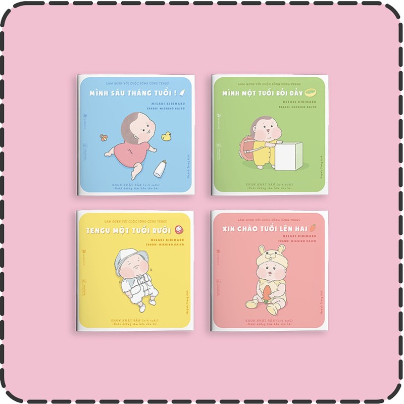 Mua Làm quen với cuộc sống cùng Tengu - Combo 4 cuốn Ehon Nhật Bản cho bé 0-6 tuổi ( Tặng kèm cuống Những Câu Chuyện Kinh Điển )
