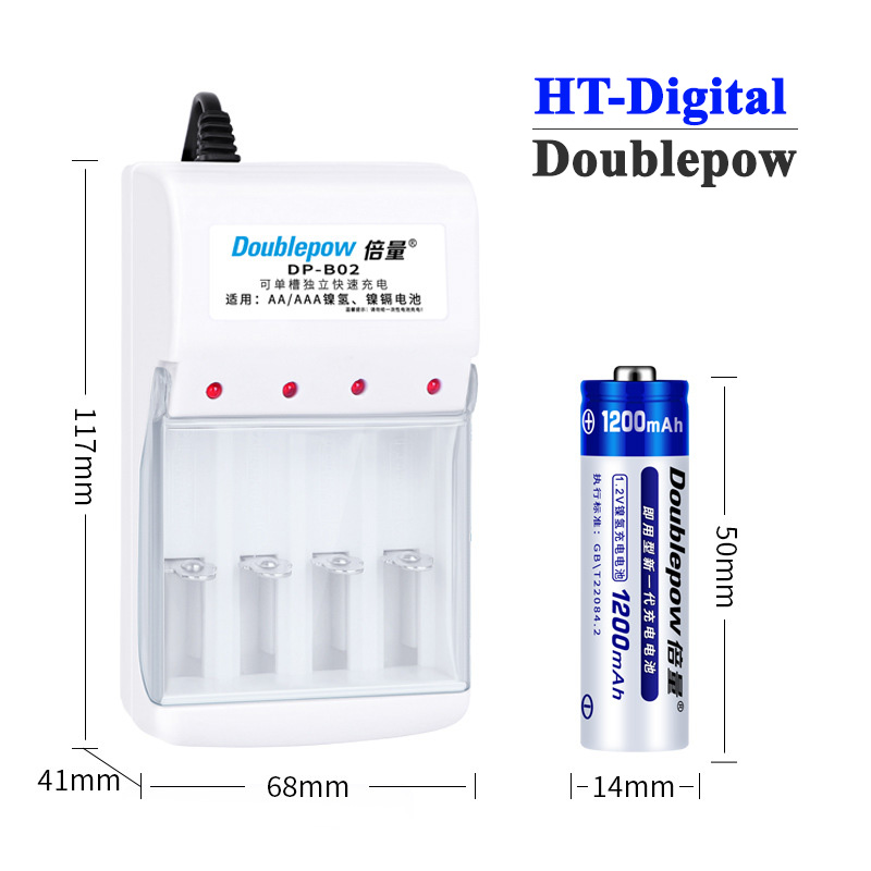 Bộ Sạc Pin AA / AAA, Pin Sạc AA 1200mAh Doublepow