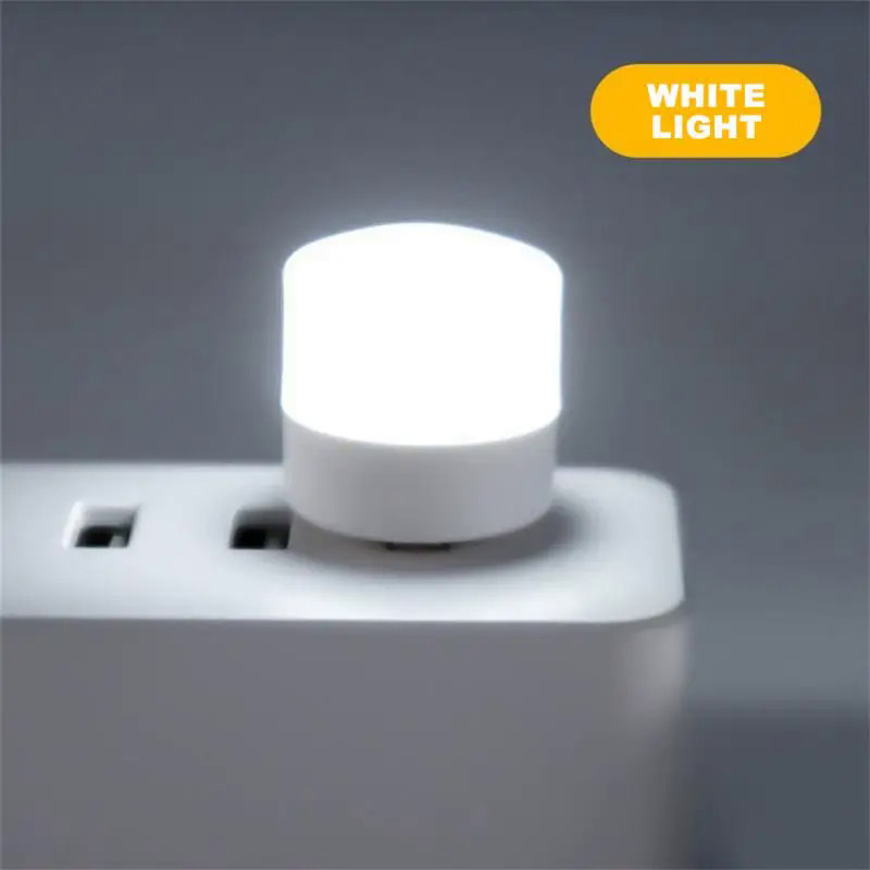 USB ánh sáng ban đêm Mini LED ánh sáng ban đêm USB cắm đèn ngân hàng điện sạc sách đèn tròn vuông bảo vệ mắt đèn đọc sách