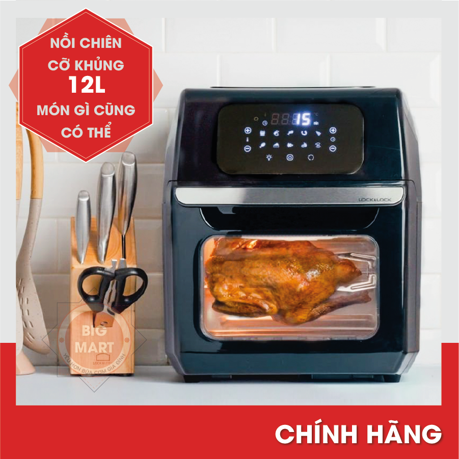 Nồi chiên không dầu Lock&Lock EJF696 12L 1800W EJF696BLK