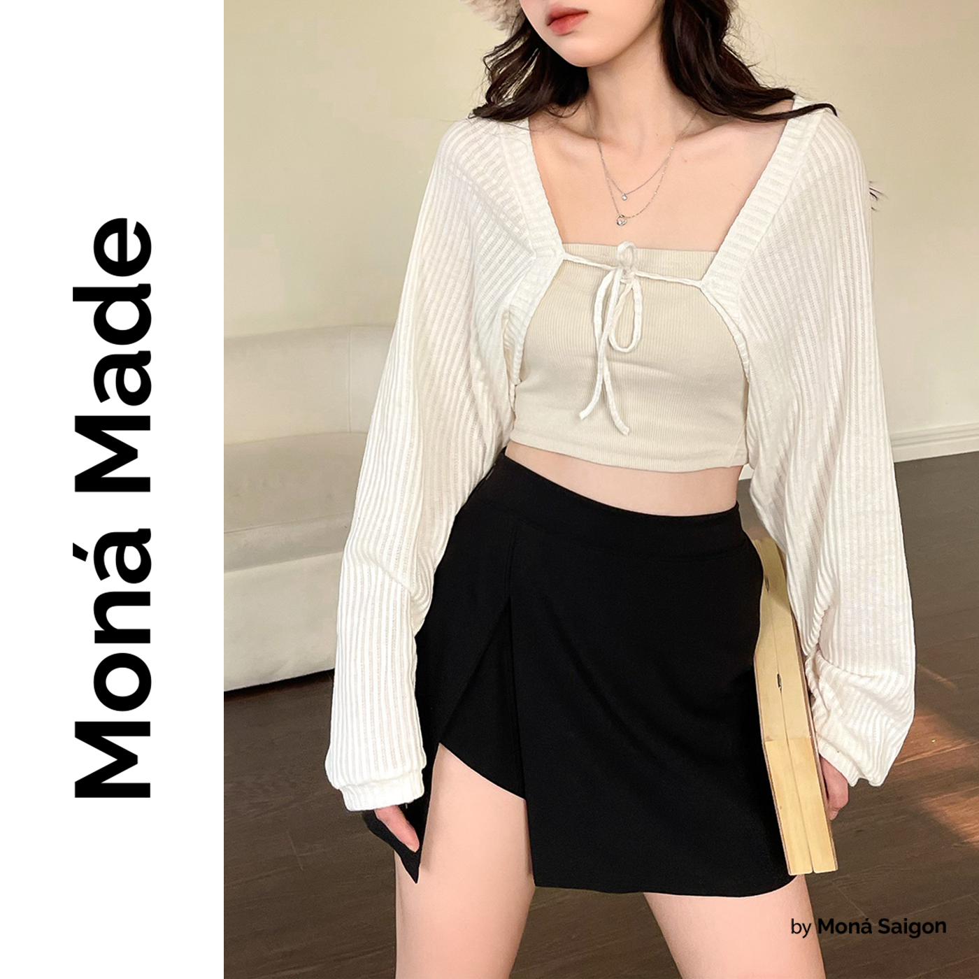 [VOUCHER 12%/149K] Áo cardigan tay dài MONÁ - JENA