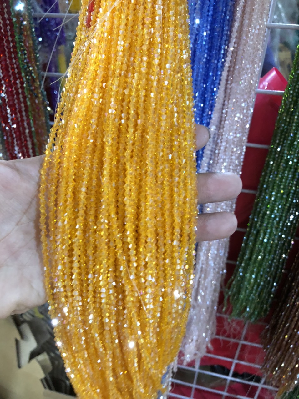 [Ảnh thật] [Có sẵn] 10 dây pha lê đá cao cấp loại 3mm