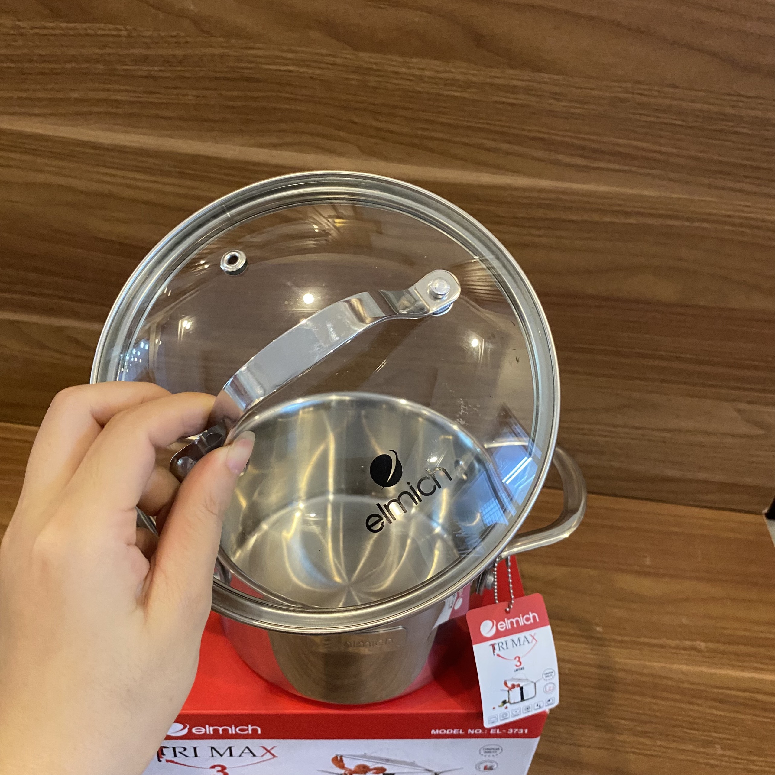 NỒI INOX CAO CẤP 3 LỚP ĐÁY LIỀN TRI-MAX 16CM.