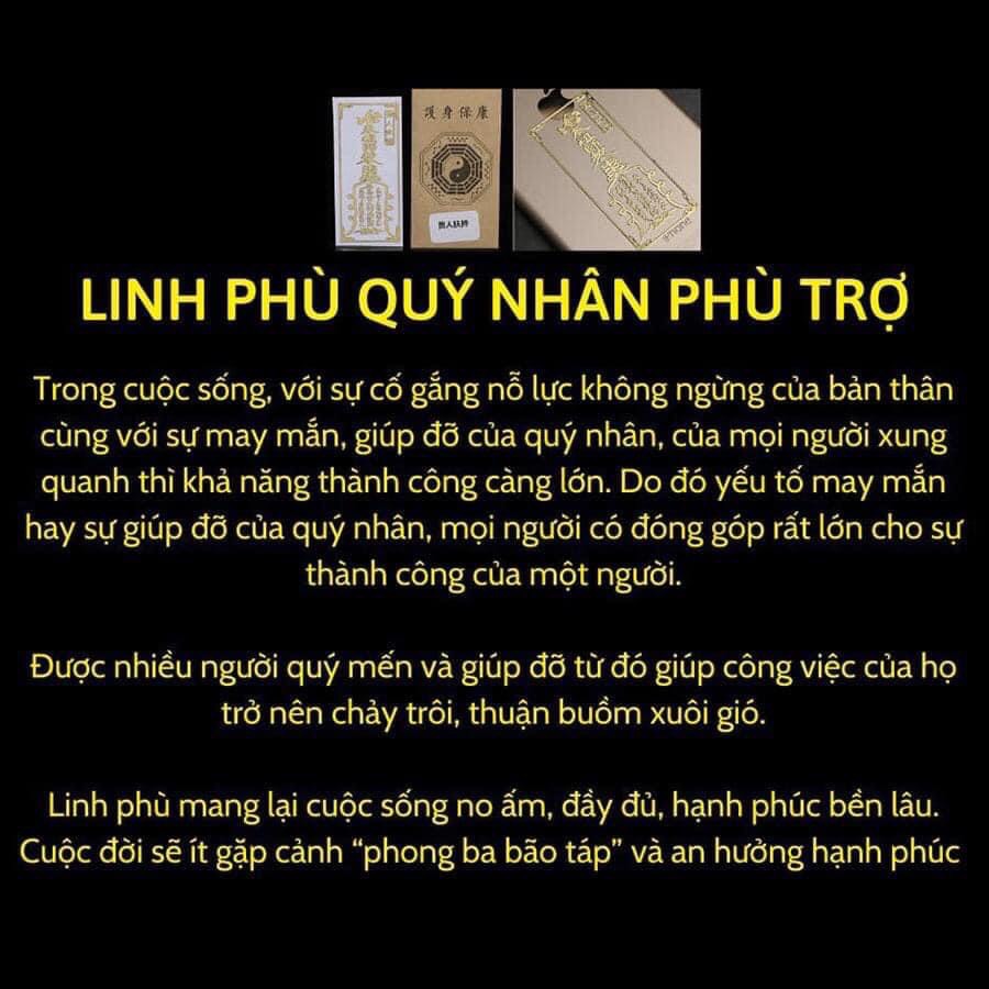 LINH PHÙ QUÝ NHÂN PHÙ TRỢ