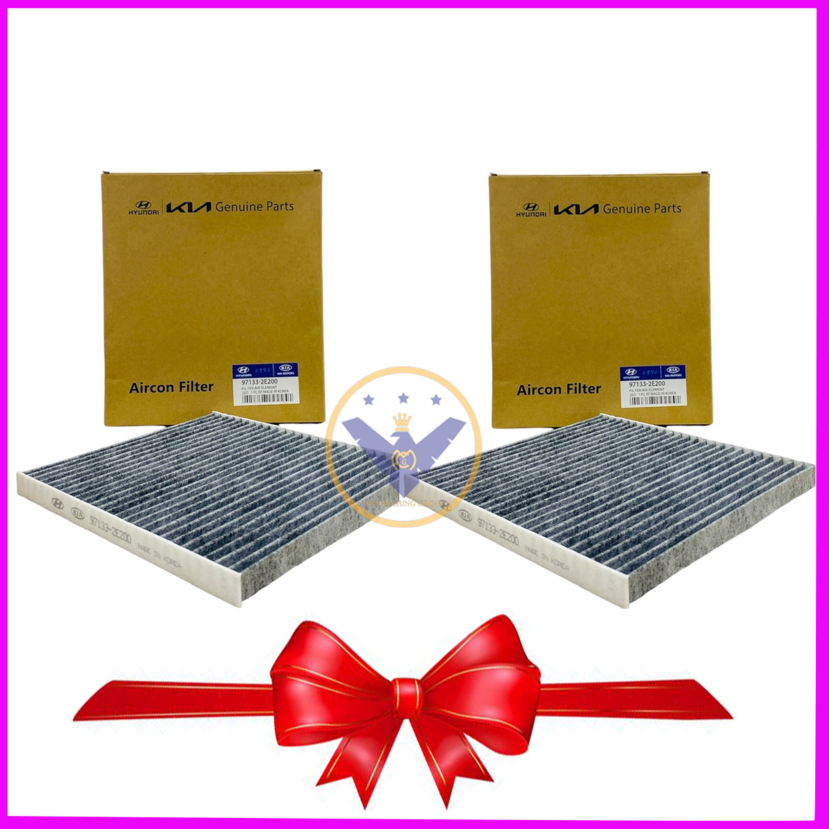 2 Lọc gió điều hòa than hoạt tính Kia Carens, Forte, Rio, Sportage, Soluto, Accent