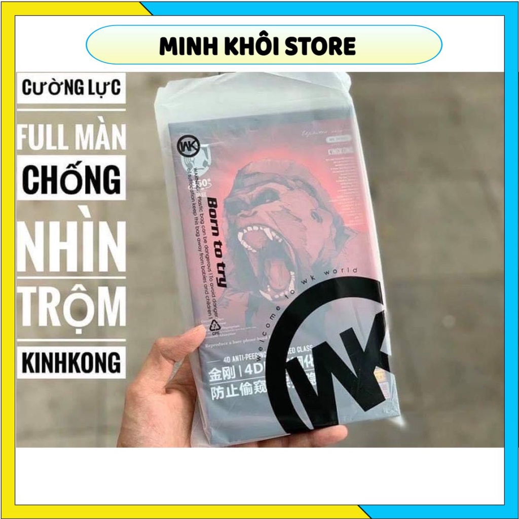 Cường lực kingkong full màn, full mã iphone chống nhìn trộm - chính hãng