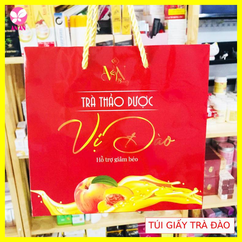 Túi giấy trà giảm cân vị đào mn group - đông anh collagen x3 - 1 cái túi giấy