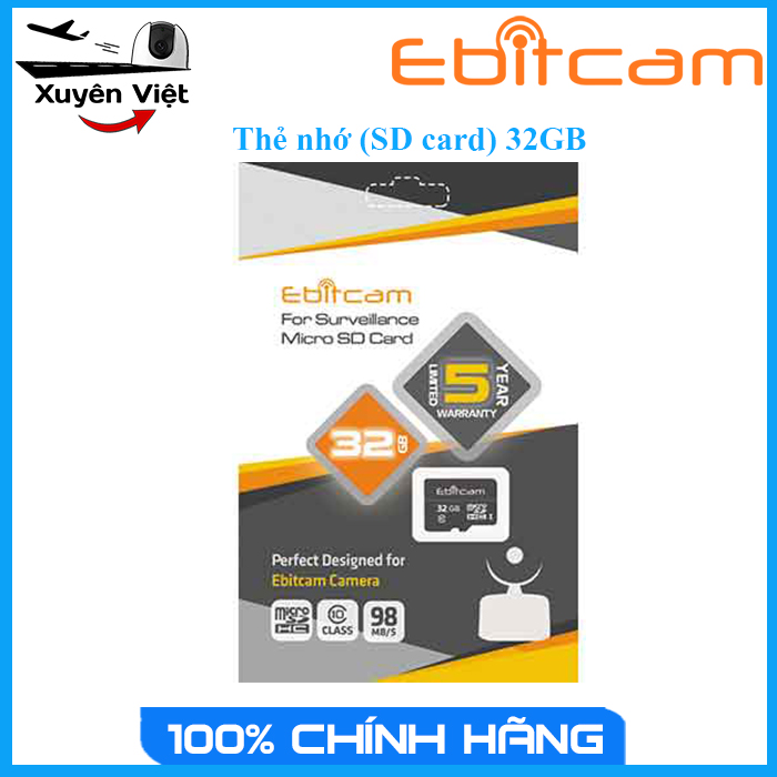 [HCM][NHÀ PHÂN PHỐI BH 2 NĂM] Thẻ nhớ EBITCAM (SD card) 32GB - Camera Xuyên Việt