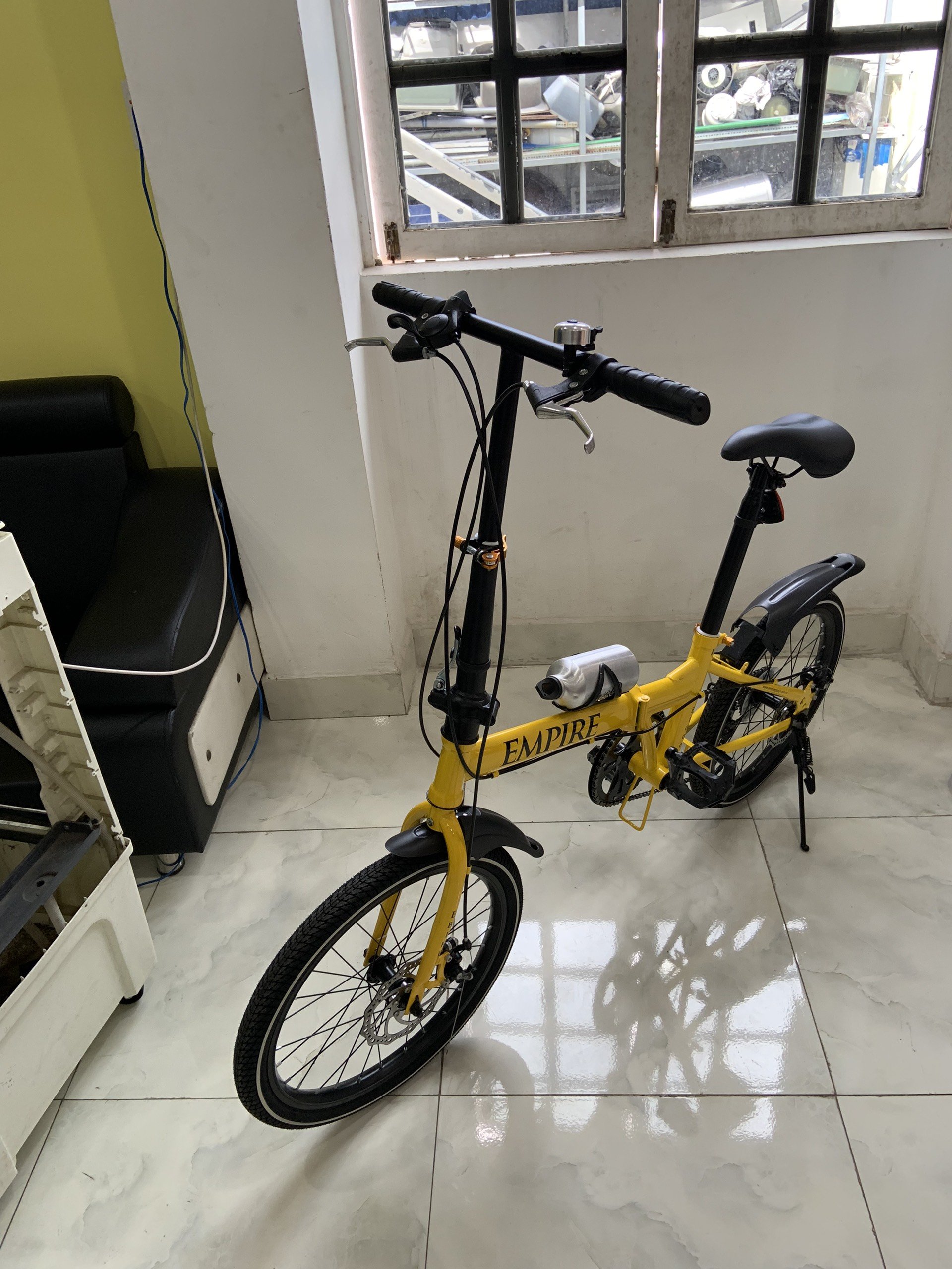Xe đạp gấp E1000 màu vàng