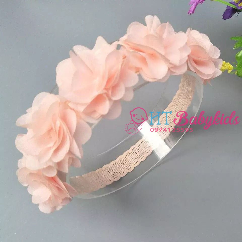 Băng đô mẫu hot - băng đô 5 hoa hồng xinh xắn cho bé